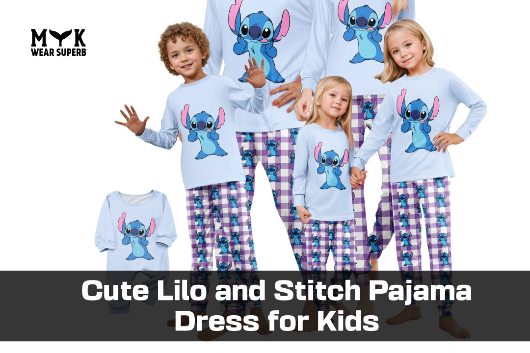 Cute Lilo and Stitch Pajama Dress for Kids