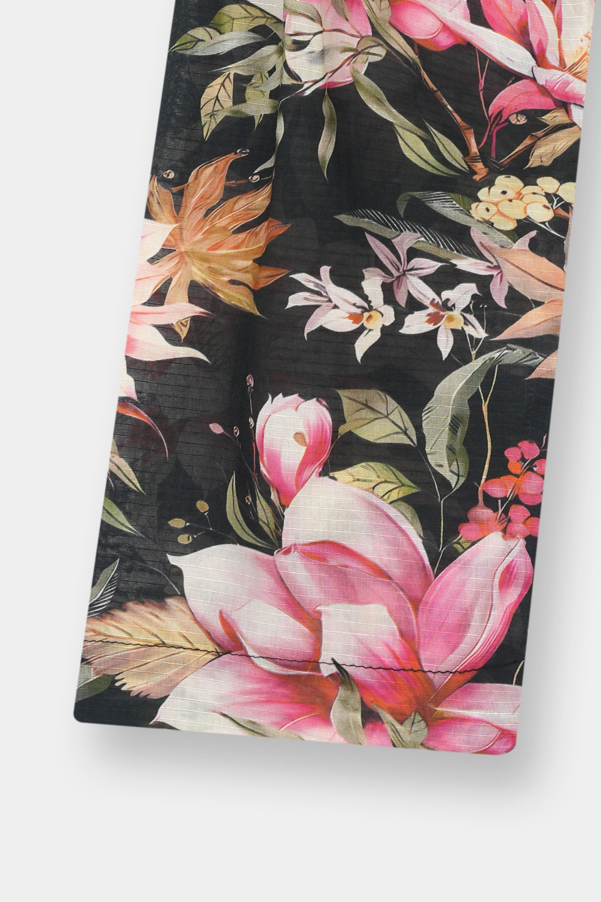 Luxury Cotton Lawn Girls 2 Piece Suit – Black Pink Floral - MYK_Fatimas