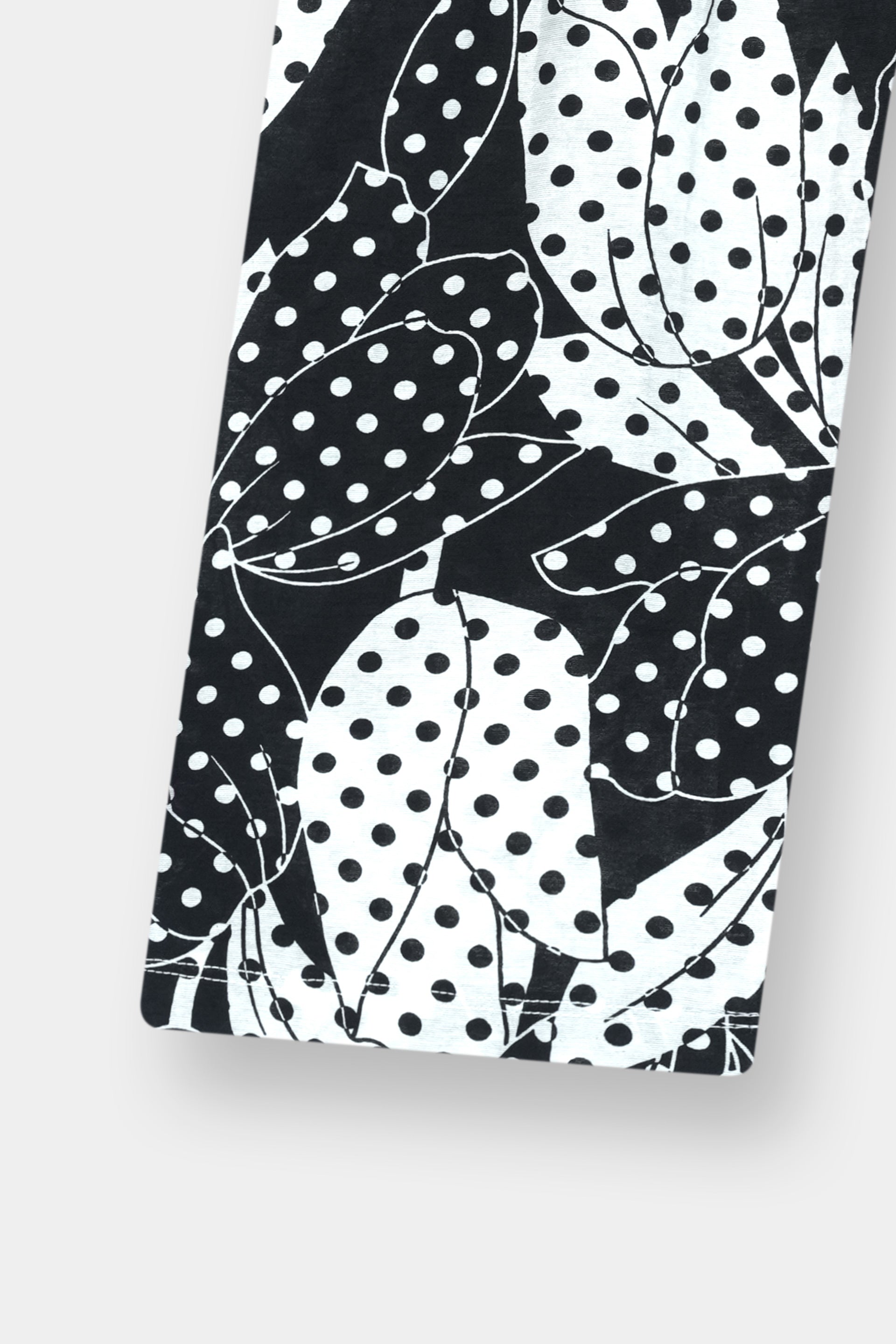 Bold Black & White Polka Leaf Co-Ord Set - MYK_Fatimas