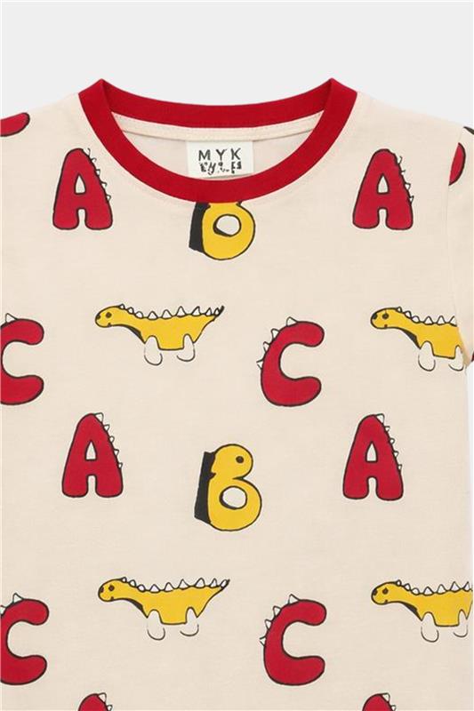 ABC Dino Print Kids Summer Set – Learn & Play in Style - MYK_Fatimas