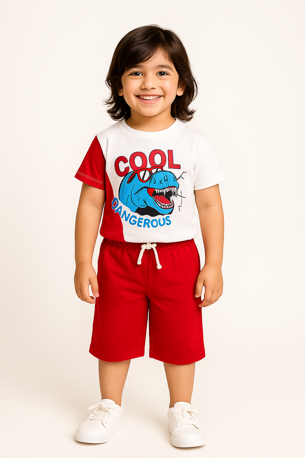 Cool & Dangerous Dino T-Shirt & Shorts Set