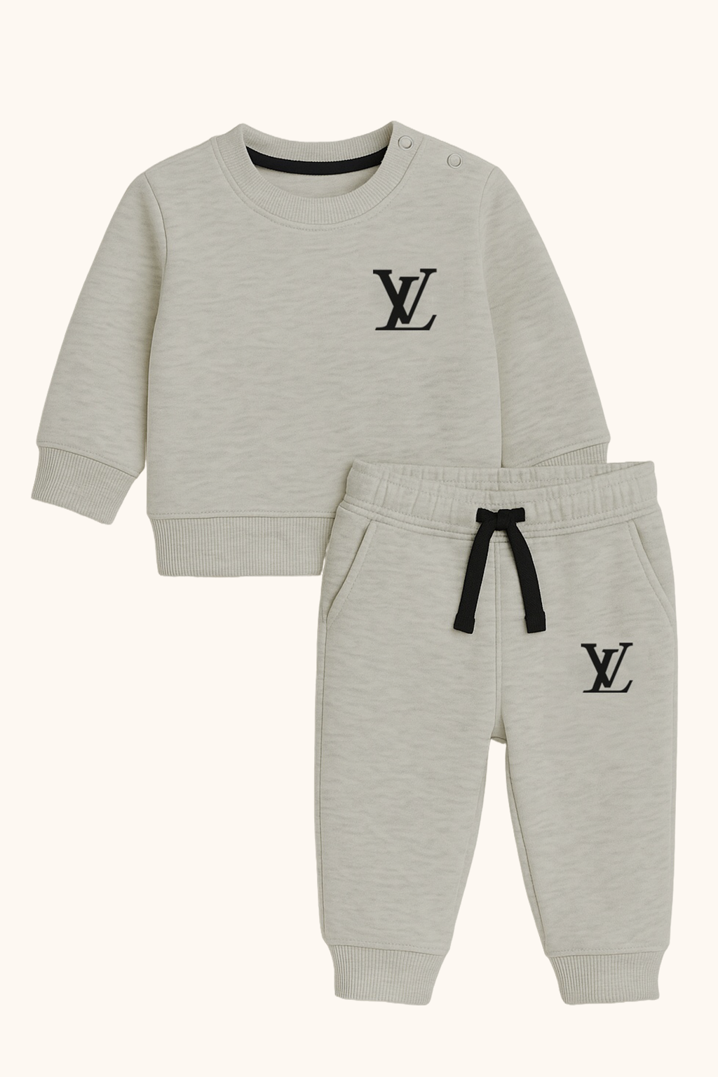 Grey Sweatshirt & Jogger Set – LV