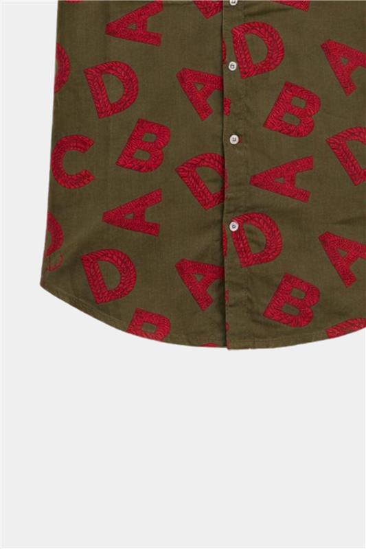 Alphabet Print Linen Shirt & Shorts Set - MYK_Fatimas