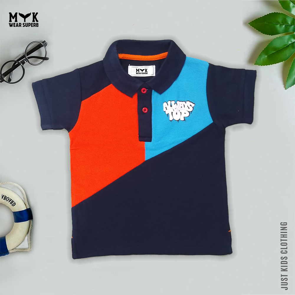 Always On Top MYK Toddler Boys Color block Polo Shirt