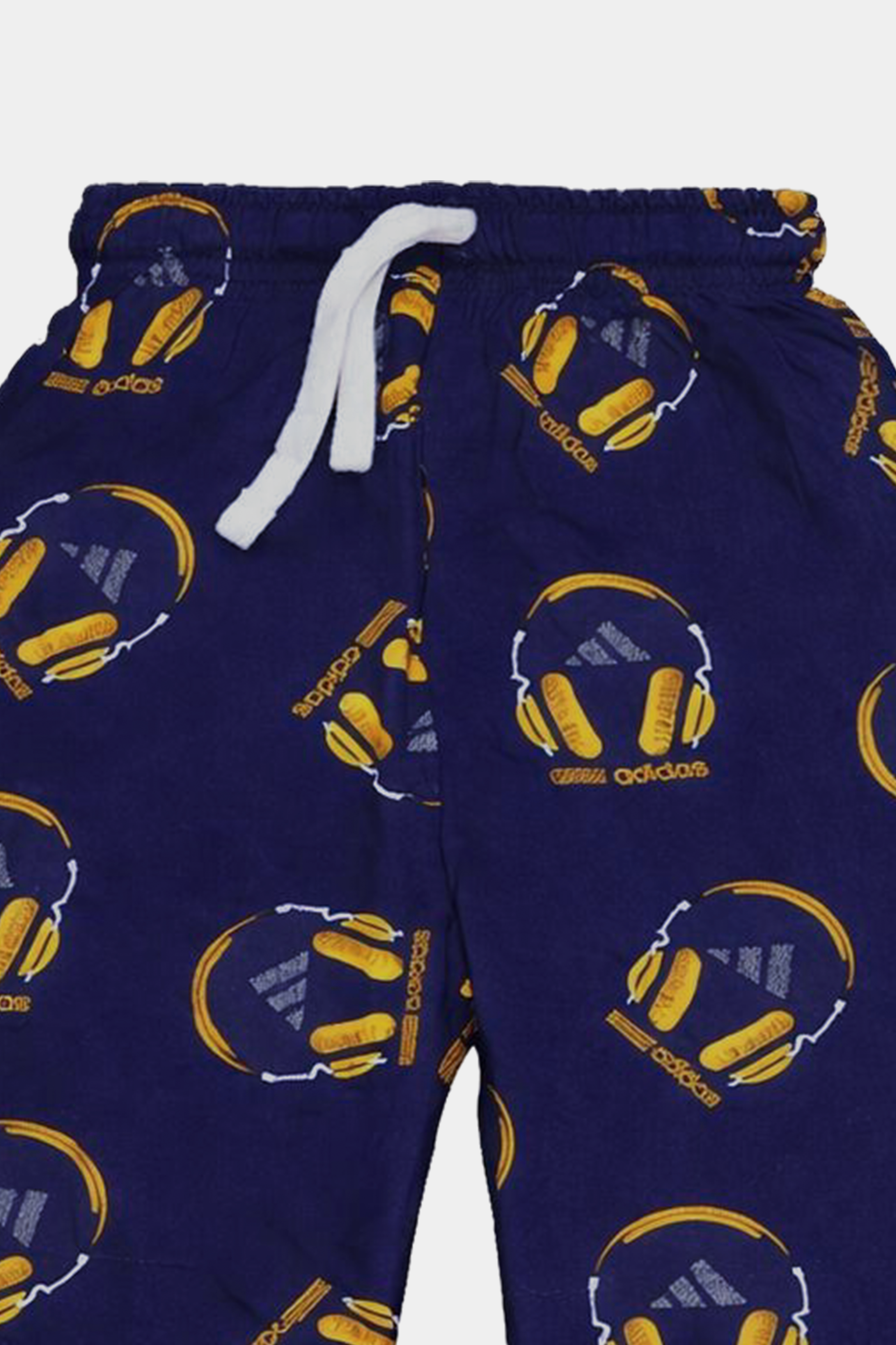 Boys Summer Co-ord Set in Navy Blue – Headphone Print Linen - MYK_Fatimas