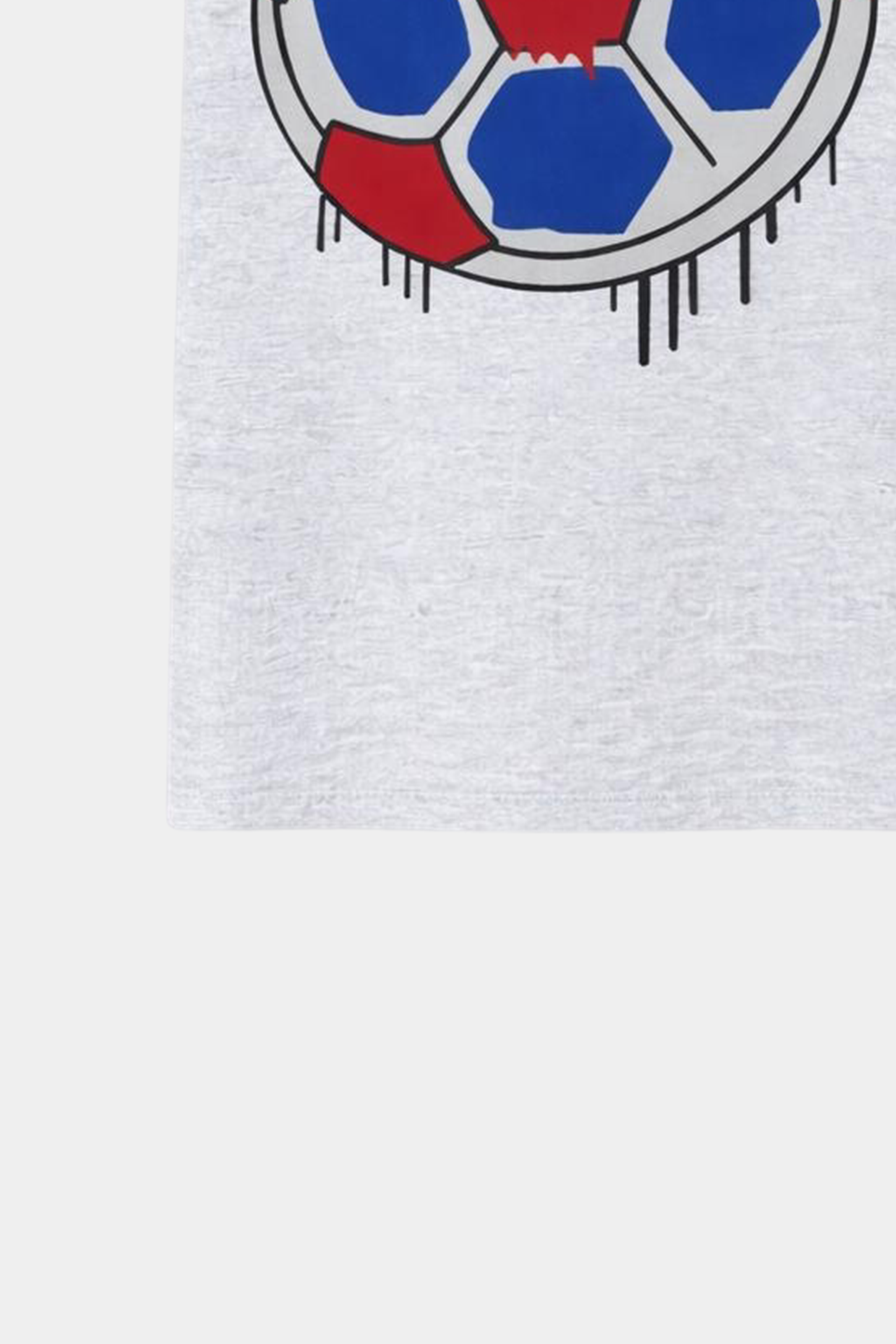 Boys' Summer Football Print T-Shirt & Shorts Set – Red, Blue & Grey Combo - MYK_Fatimas