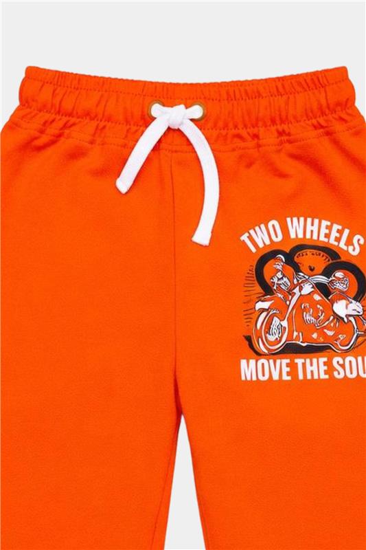 Two Wheels Kids Summer Set – Bold Black & Orange Biker Style - MYK_Fatimas