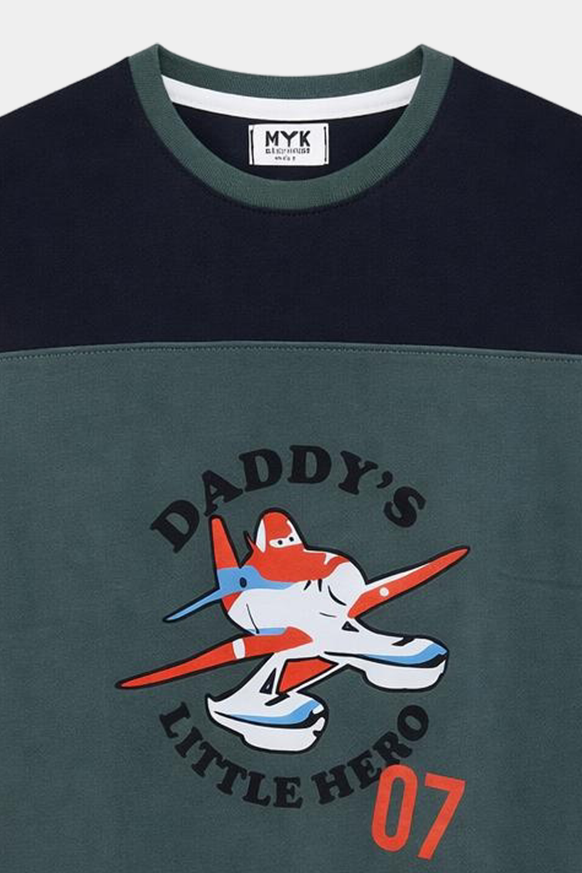 Daddy’s Little Hero Boys Summer Set – Airplane Print Tee with No. 07 Shorts - MYK_Fatimas