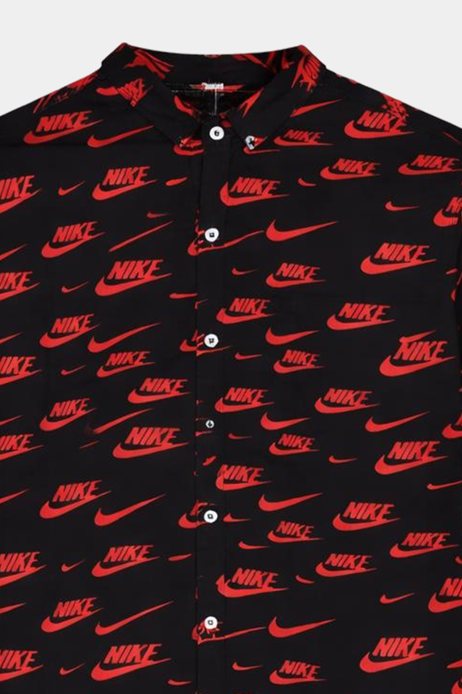Bold Summer Linen Co-Ord Set – Black & Red Nike Print - MYK_Fatimas