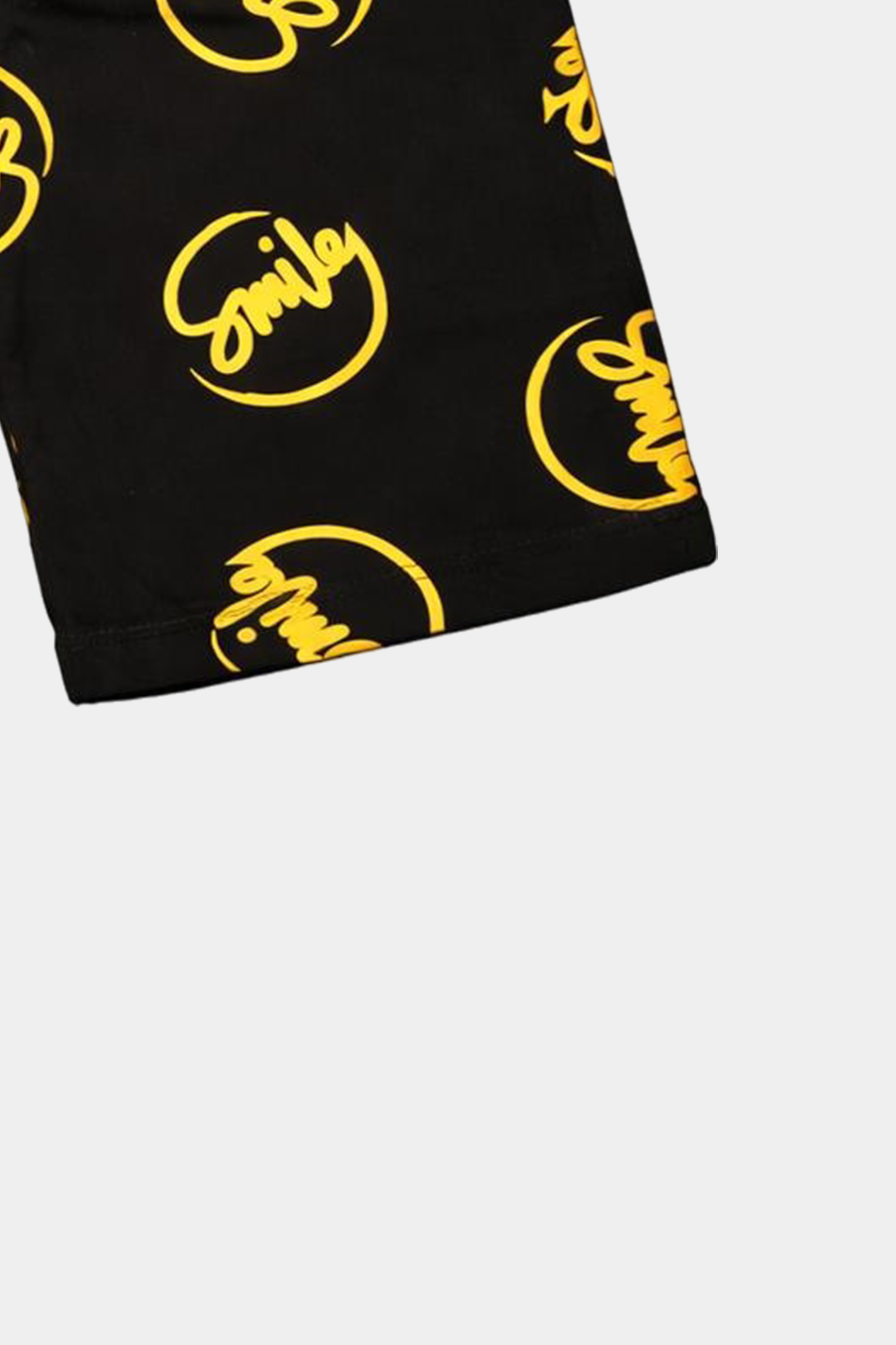 Boys Black & Yellow “Smile” Linen Co-Ord Set – Summer Vibes - MYK_Fatimas