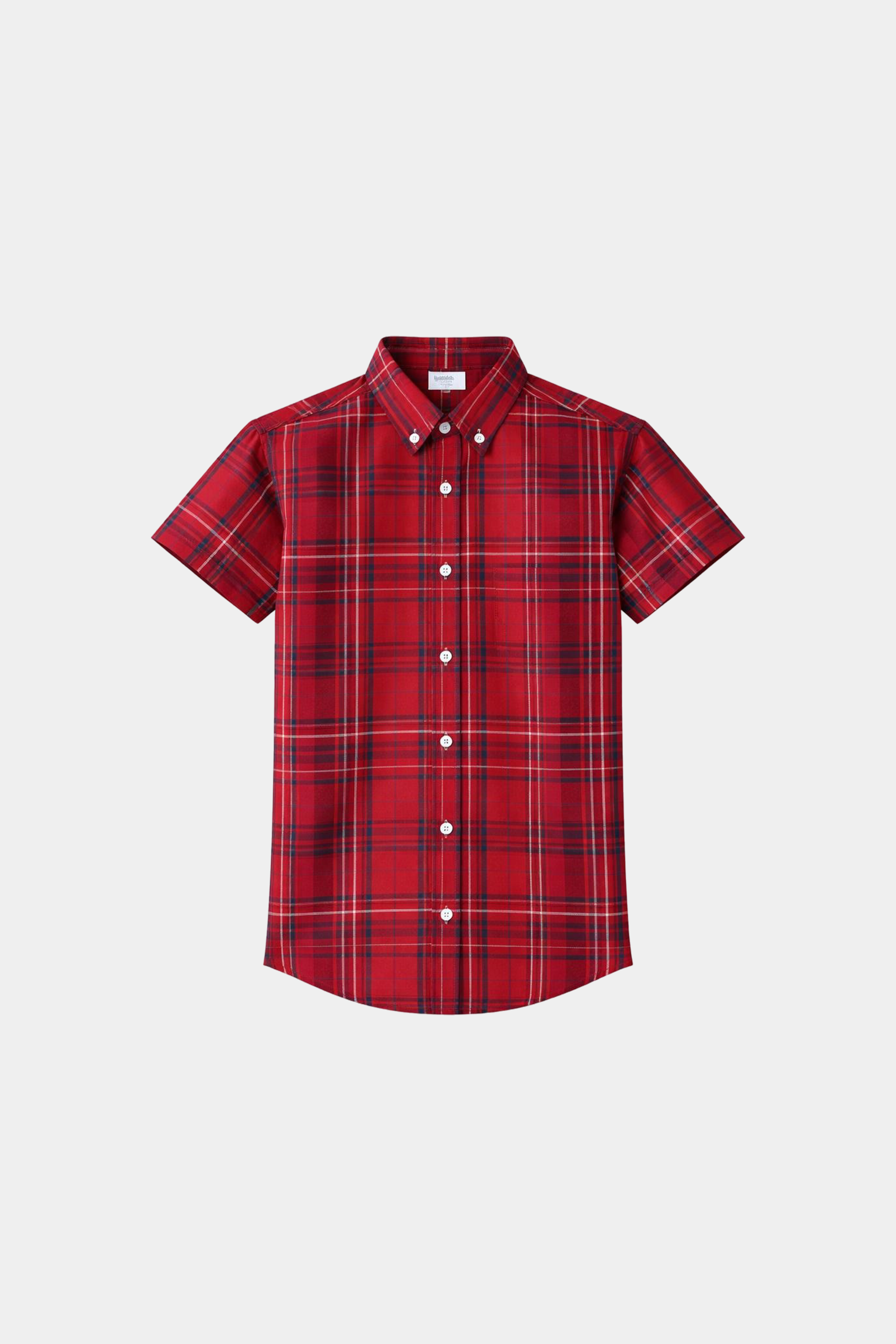 Boys Red Plaid Short Sleeve Shirt & Matching Shorts Summer Outfit Set - MYK_Fatimas