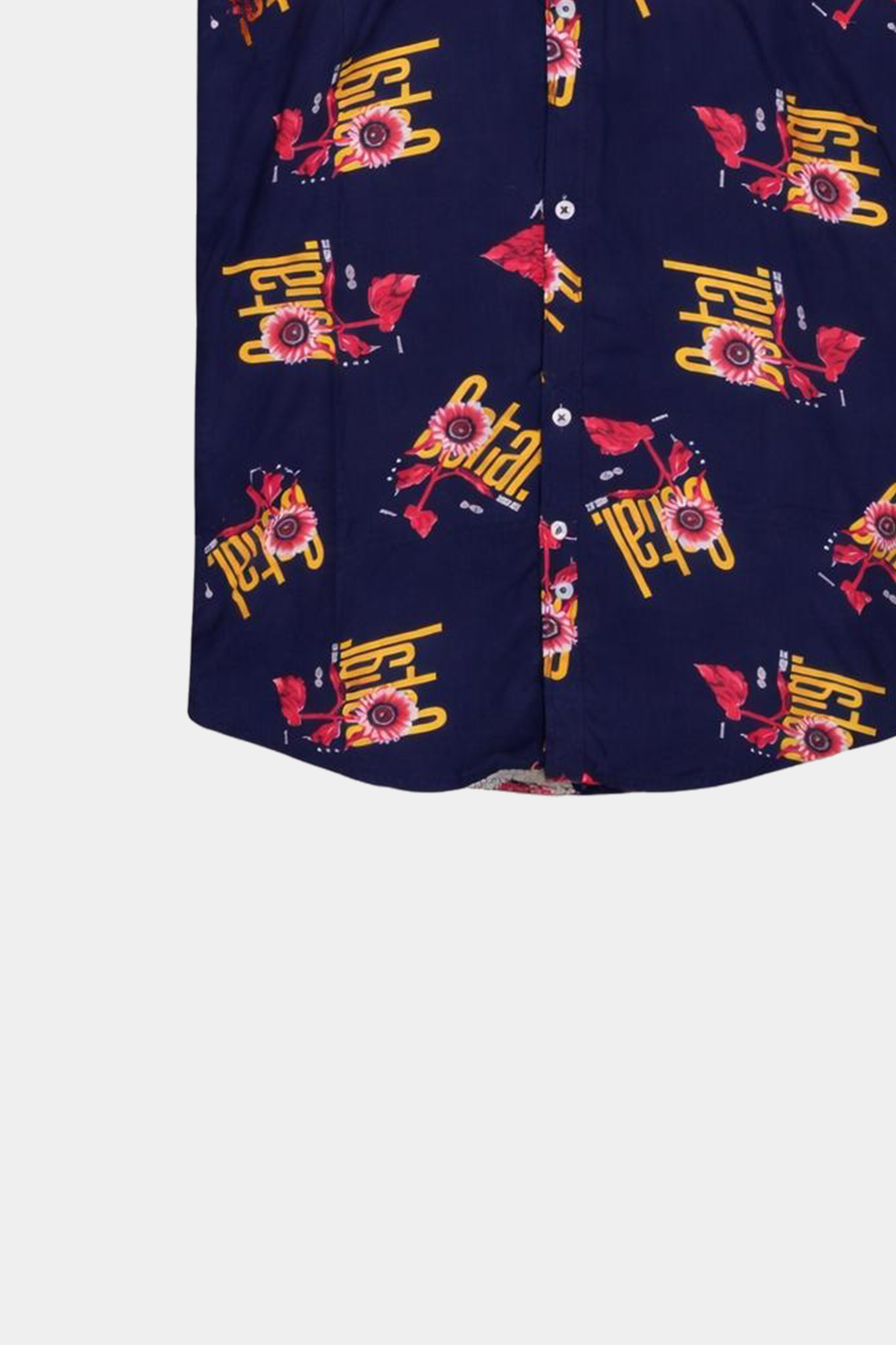 Boys' Printed Linen Shirt & Shorts Co-Ord Set – Navy Blue - MYK_Fatimas