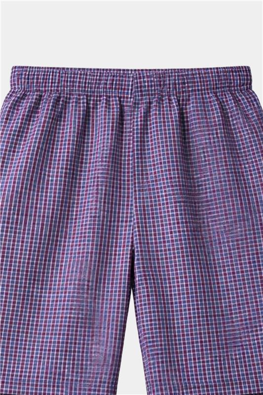 Boys Purple Checkered Short Sleeve Shirt & Matching Shorts Summer Outfit Set - MYK_Fatimas