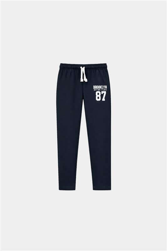 Boys Brooklyn 87 Striped T-Shirt & Navy Jogger Pants Co-Ord Set - MYK_Fatimas