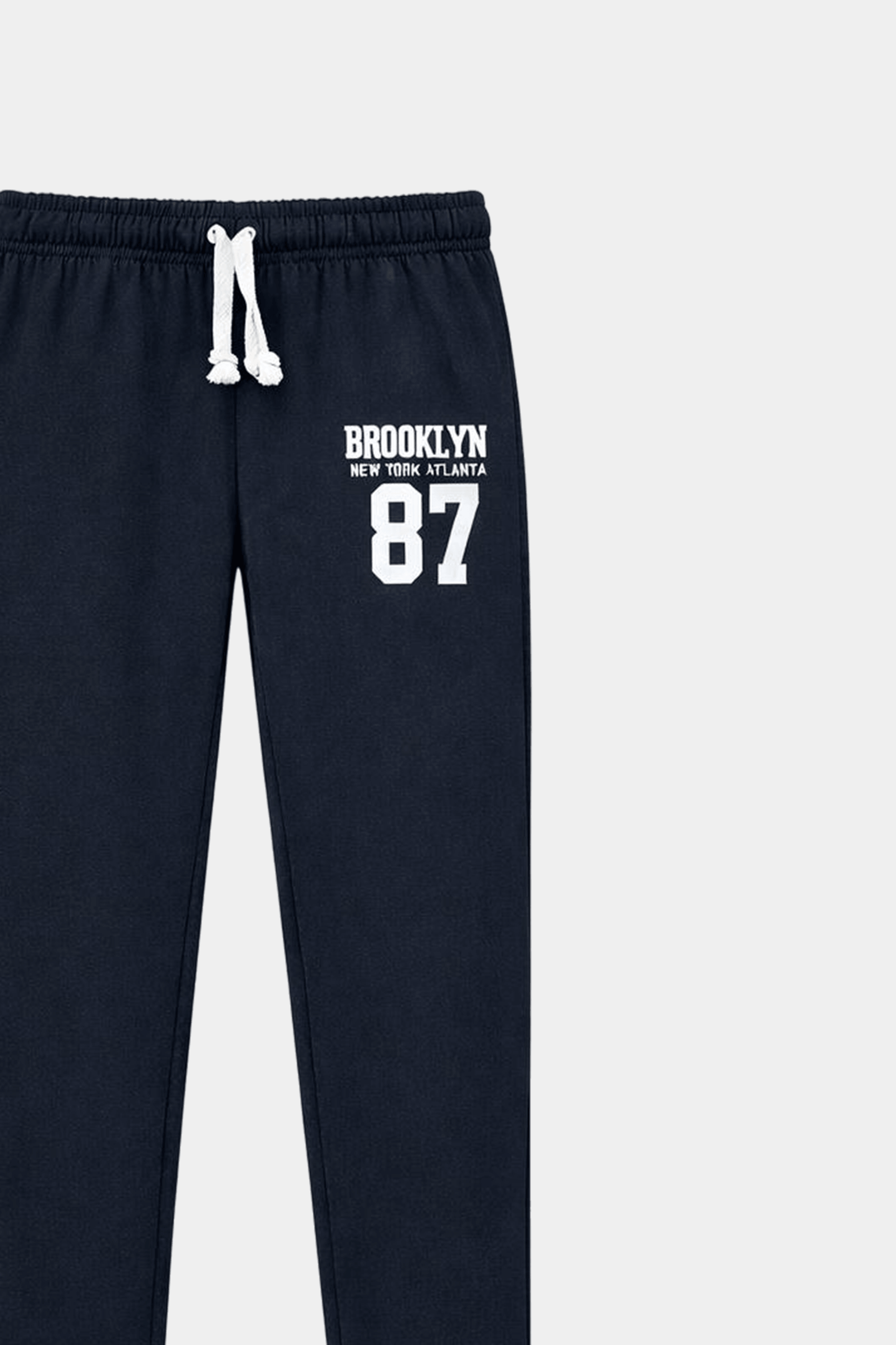 Boys Brooklyn 87 Striped T-Shirt & Navy Jogger Pants Co-Ord Set - MYK_Fatimas