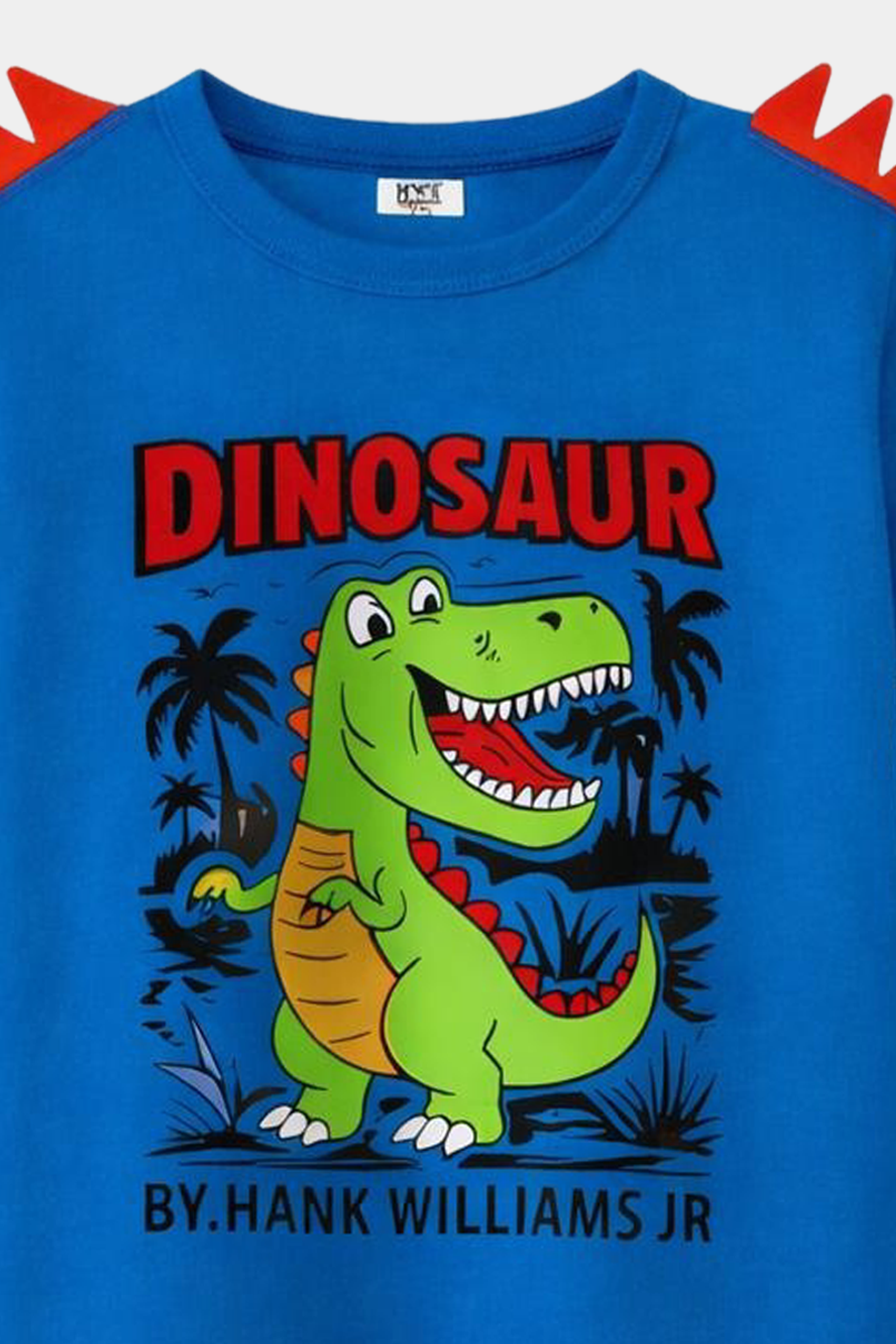 MYK Blue & Red Dinosaur Print Summer Co-ord Set - MYK_Fatimas