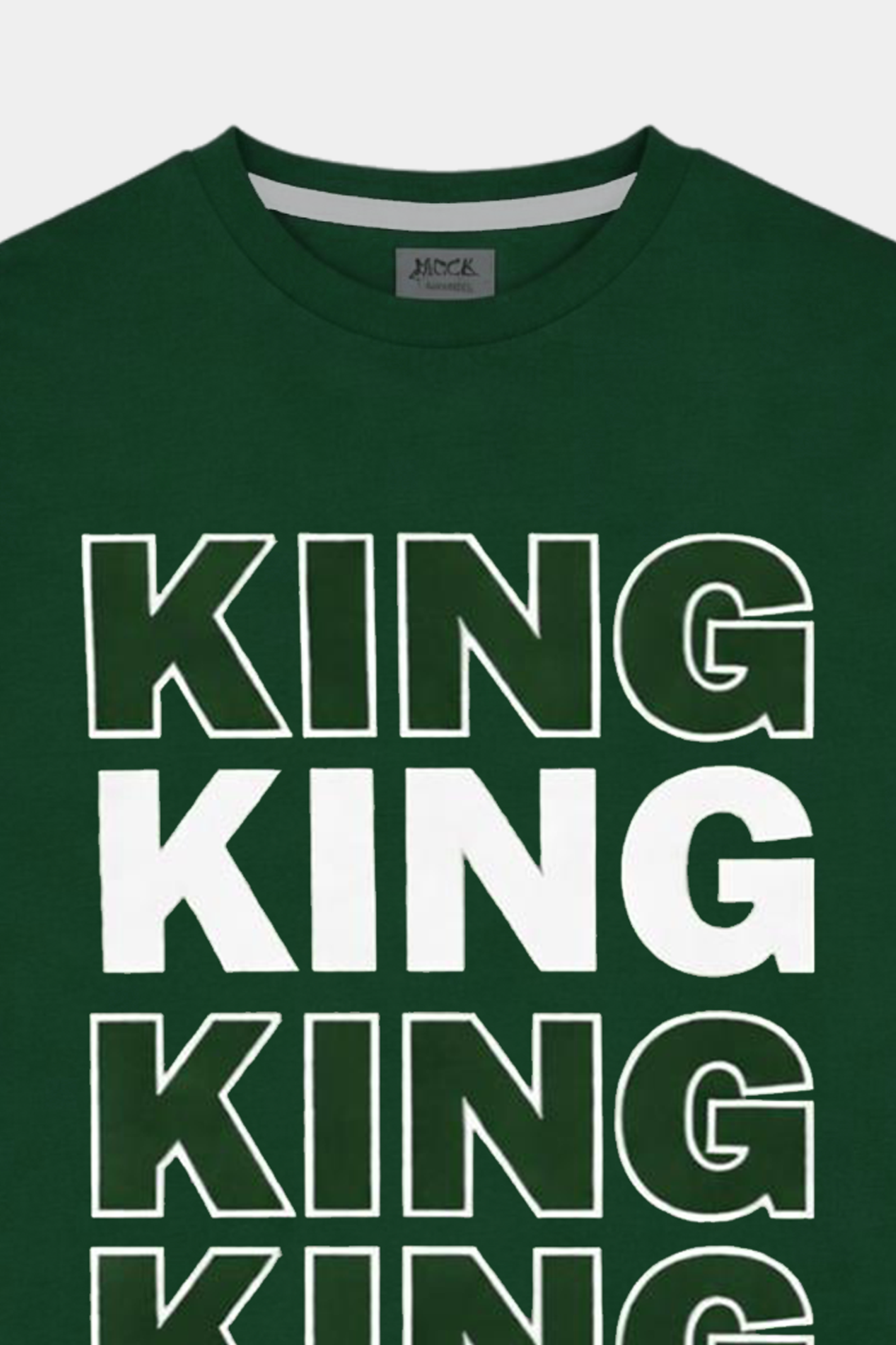 KING Printed Green T-Shirt for Boys - MYK_Fatimas