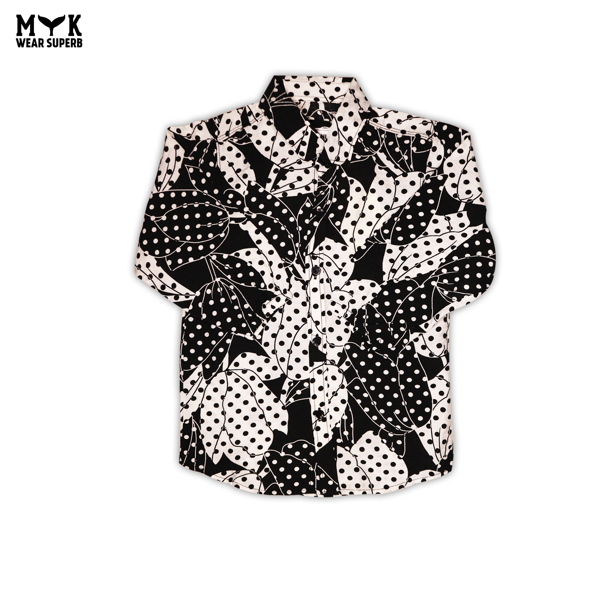 Bold Black & White Polka Leaf Co-Ord Set