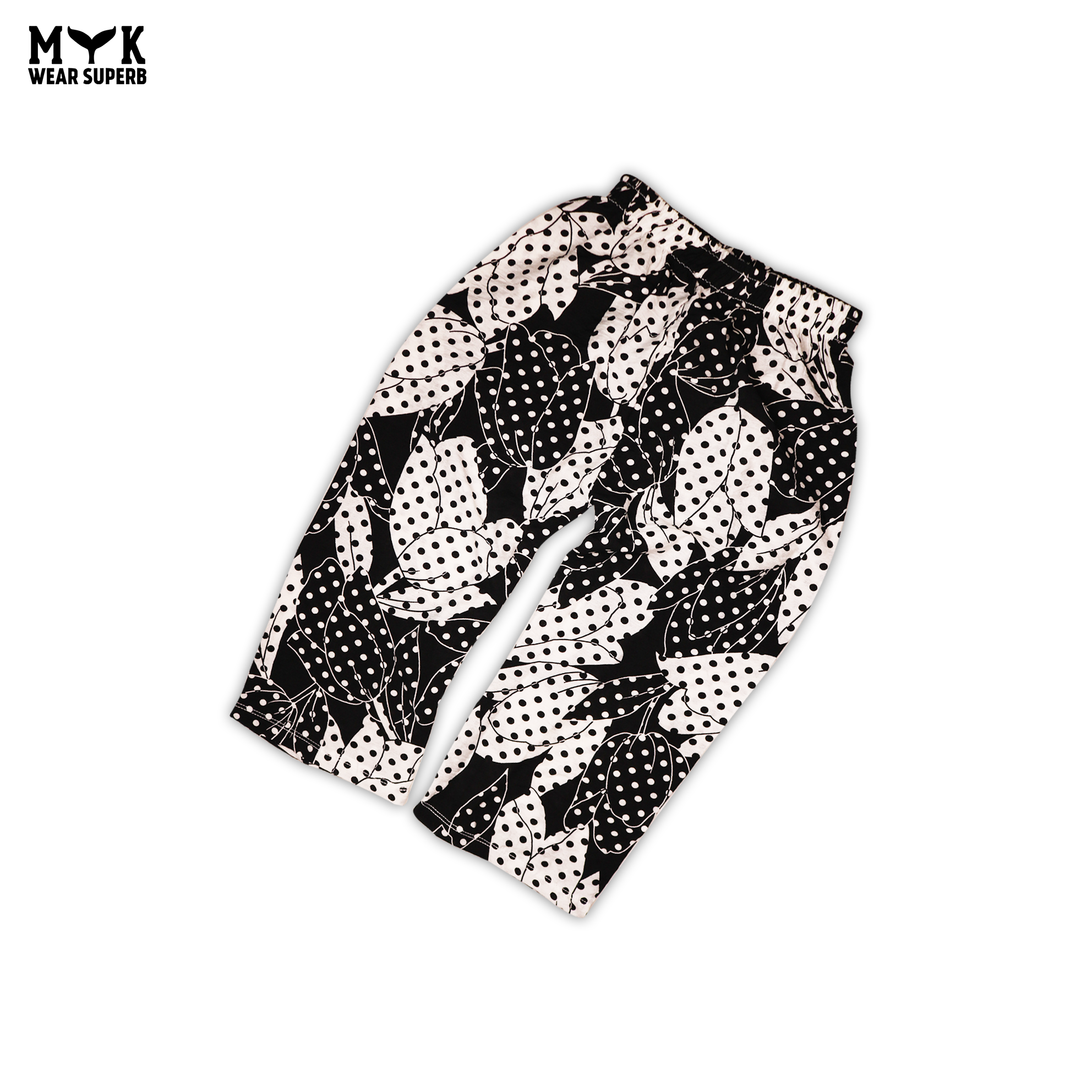 Bold Black & White Polka Leaf Co-Ord Set