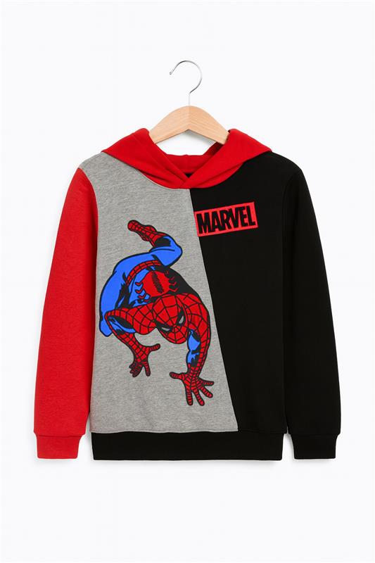 Kids Marvel Red & black Hoodie Fleece Tracksuit 2 Pcs set