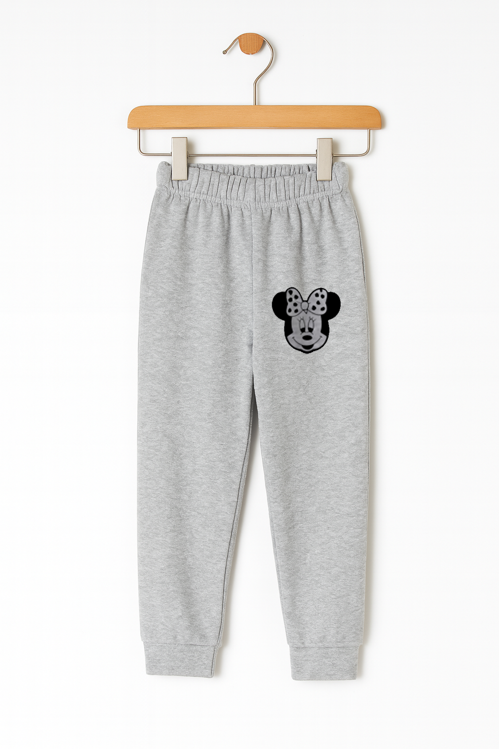 Baby Girl Pink cPrinted Hoodie And Grey Trouser With Dori Outfit Set