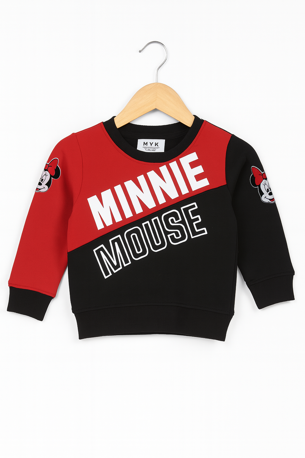 Kids Minnie Mouse Printed Winter Tracksuit Set