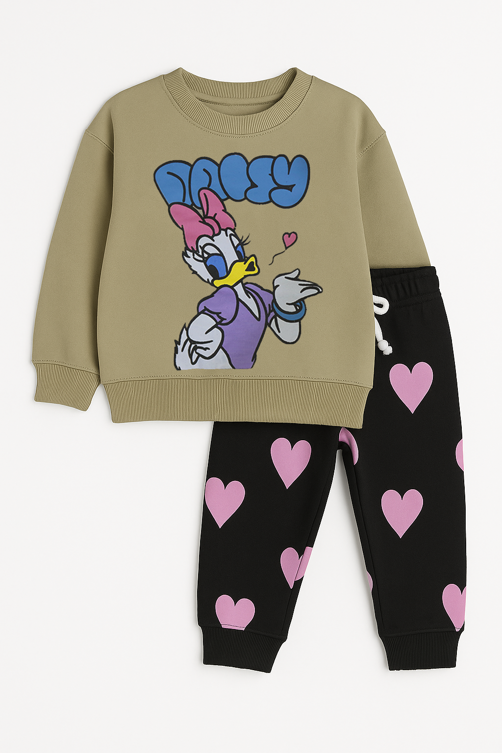 Kids Daisy Duck Printed Winter Tracksuit Set