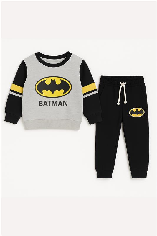 Batman Fleece Tracksuit For kids Grey & Black With Dori Trouser Premium Quality Set