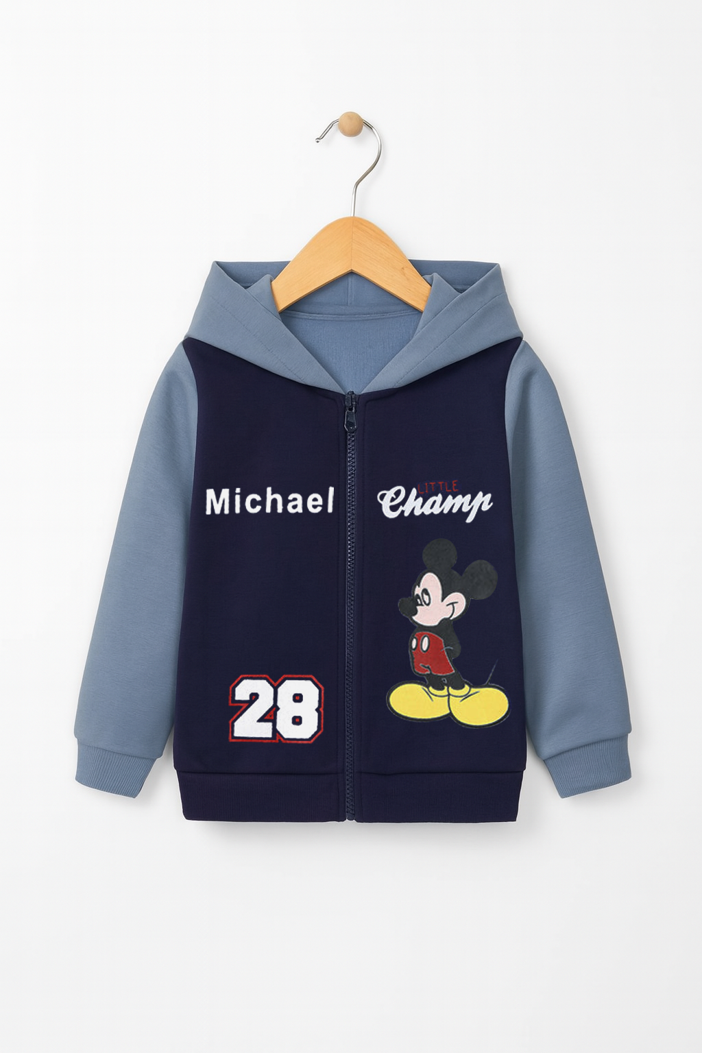 Mickey Mouse Printed Zipper Hoodie With pocket Trouser And Dori Premium Quality 2 Pcs Set