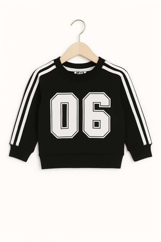 Boys Black Sports Sweatsuit