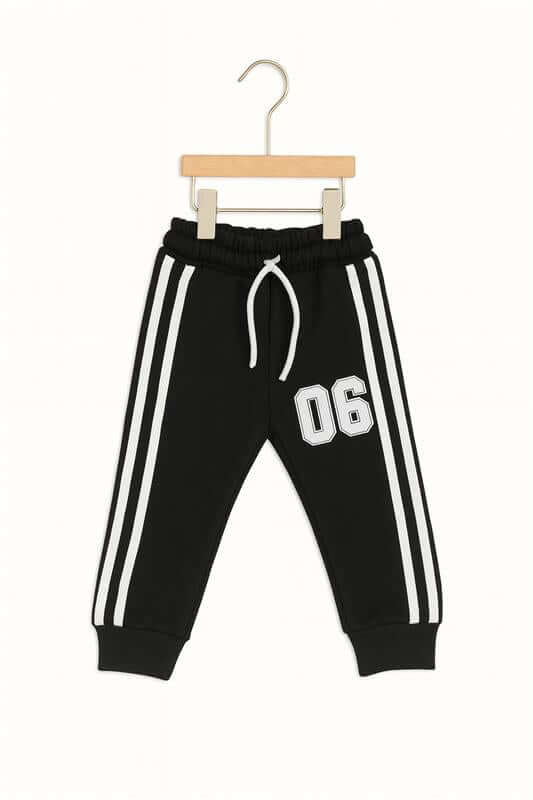 Boys Black Sports Sweatsuit