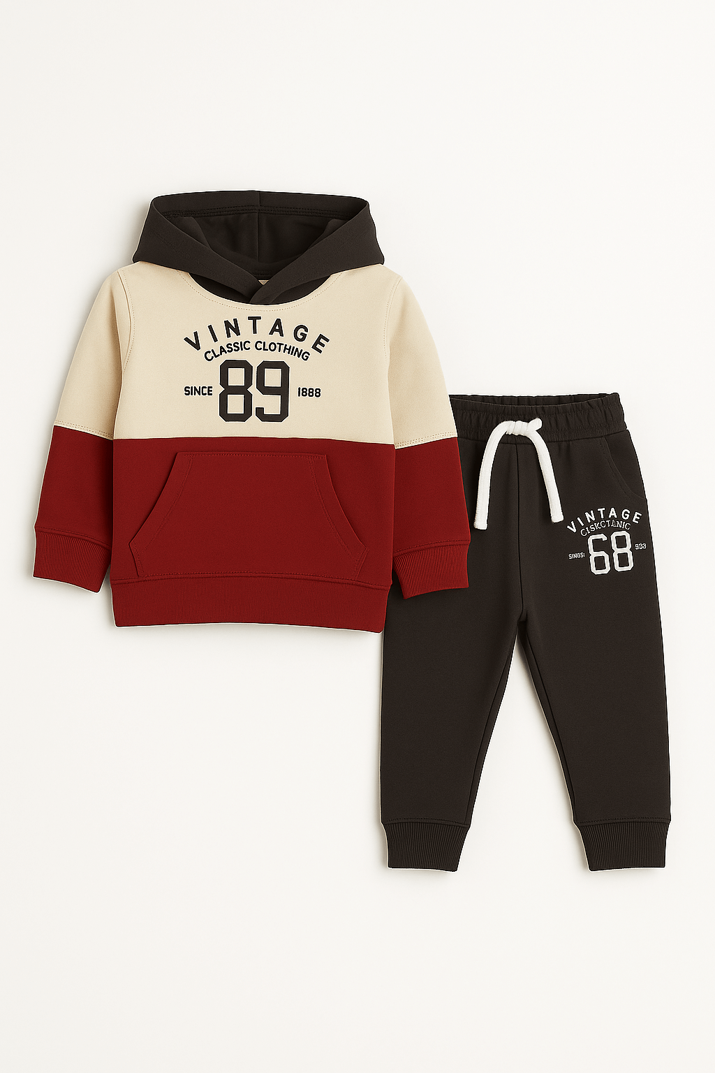 Boys Vintage 89 Color Block Hoodie and Jogger Set
