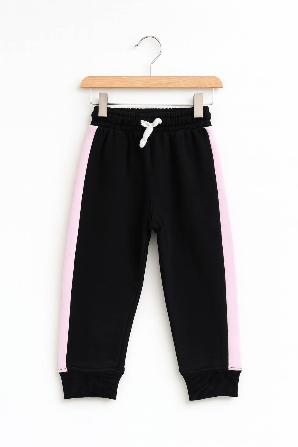 Girls Be Happy Pink & Black Bow Tracksuit