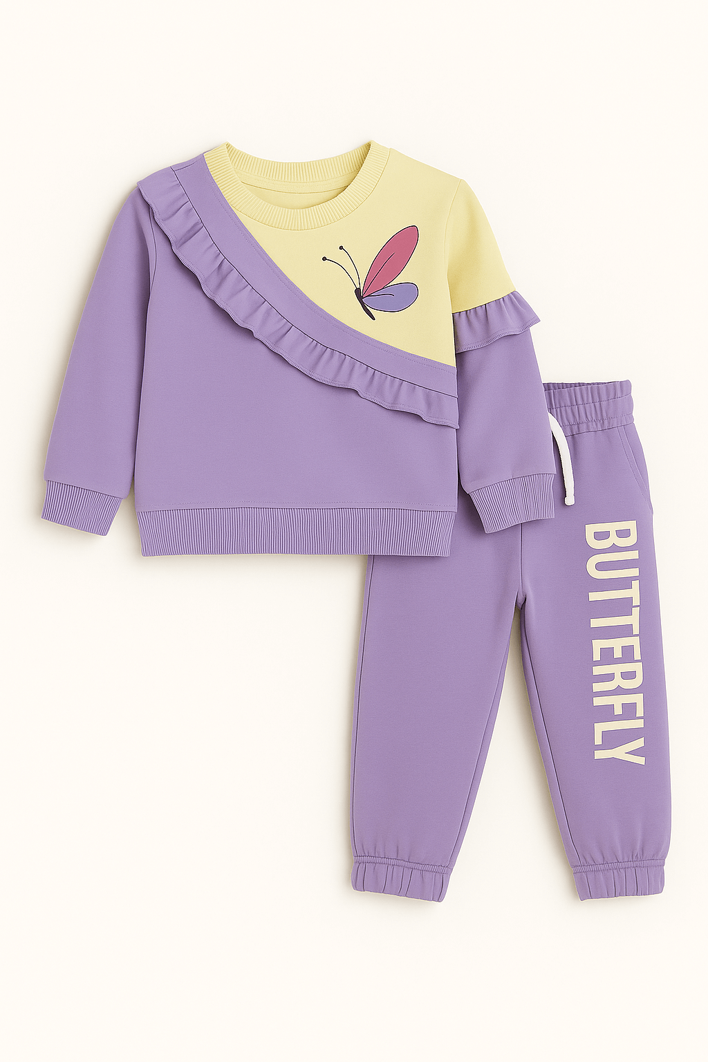 Kids Butterfly Printed Tracksuit