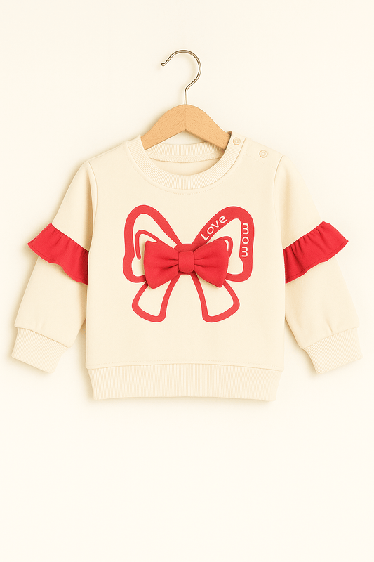 Sweet Love Baby Girl Bow Tracksuit