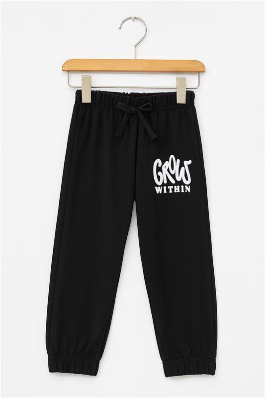 Baby Girls Grows Flowering Fleece White Sweatshirt With Black Trouser 2 Piece premium Quality Set