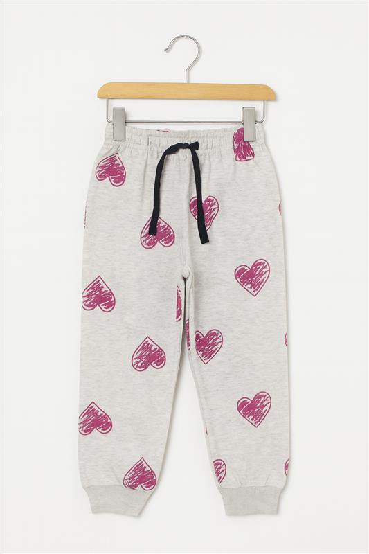 Cartoon Girl & Heart Printed Winter Tracksuit