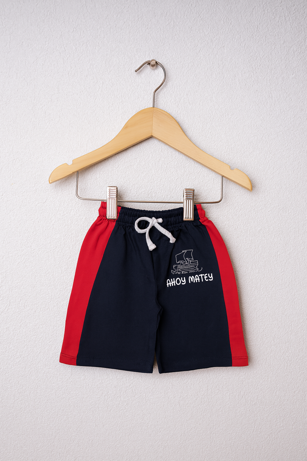 Ahoy Matey" Nautical T-Shirt & Shorts Set