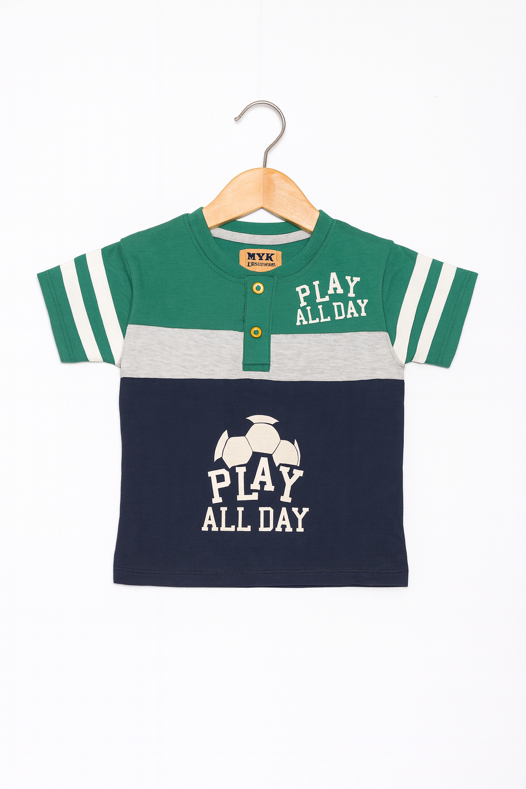 Play All Day Boys Cotton Summer Set – Sporty Colorblock Style