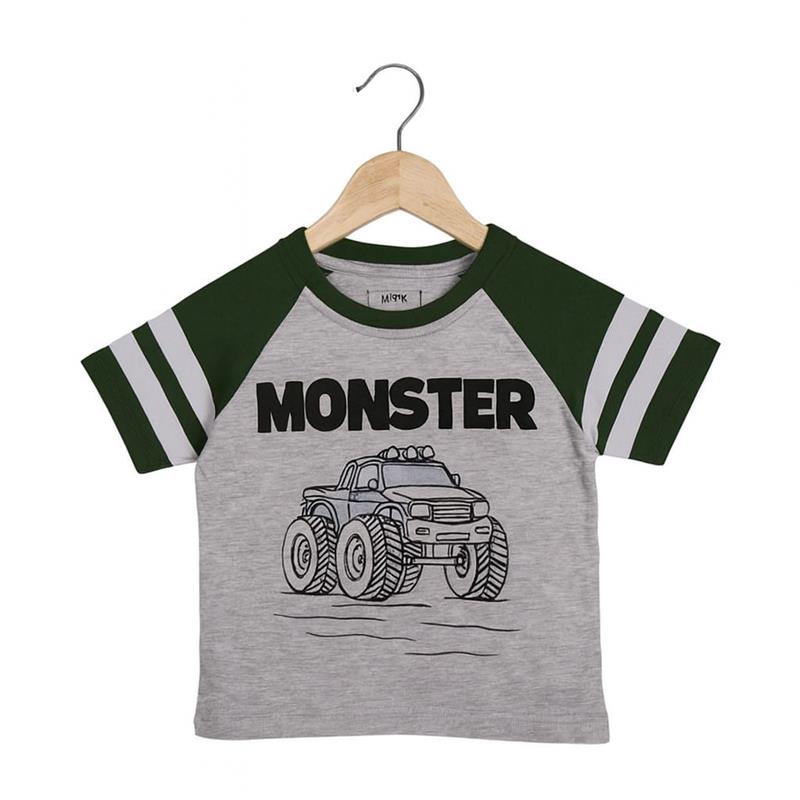 Monster Truck Printed T-Shirt & Shorts Set