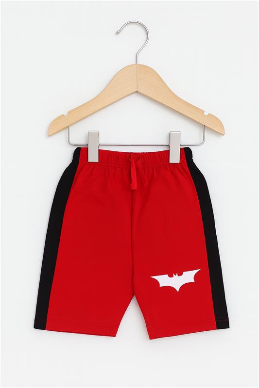 The Dark Knight Summer Set for Kids – Black & Red T-Shirt with Shorts