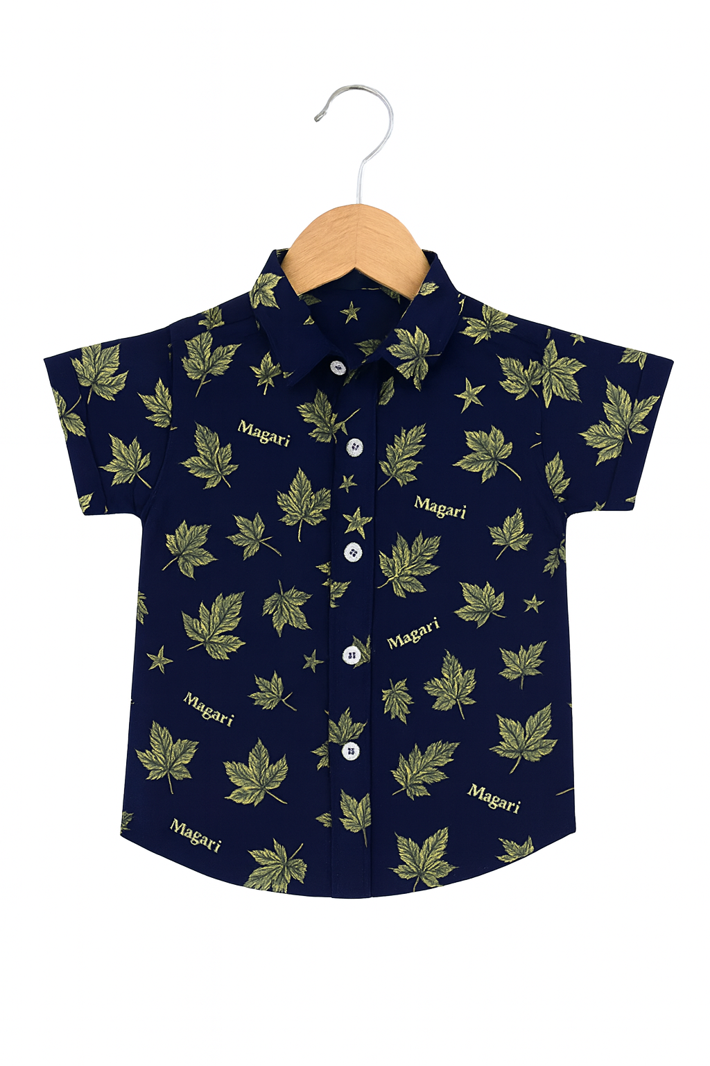 Boys Navy Blue Linen Co-Ord Set