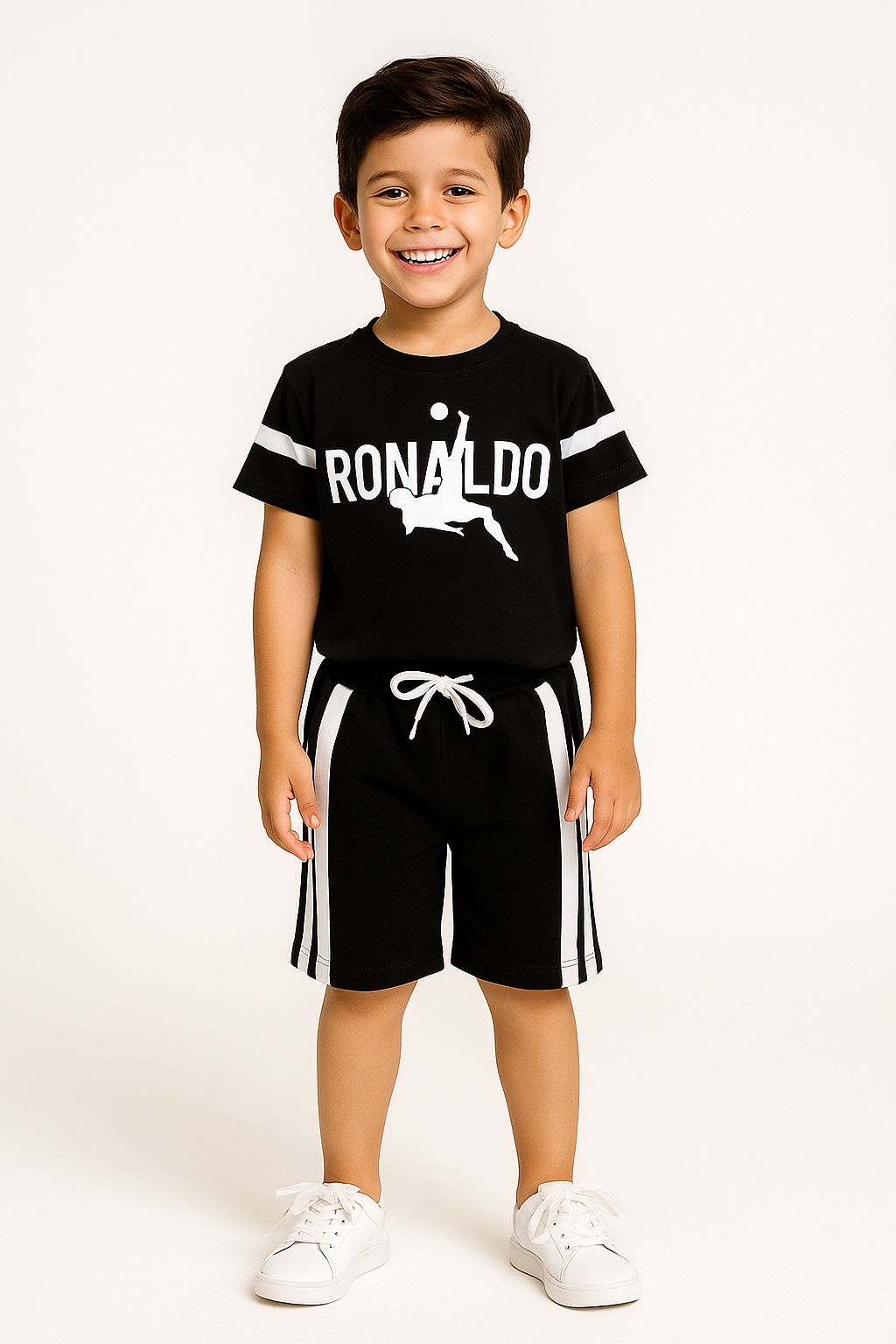 Ronaldo Inspired Black Summer Set for Boys
