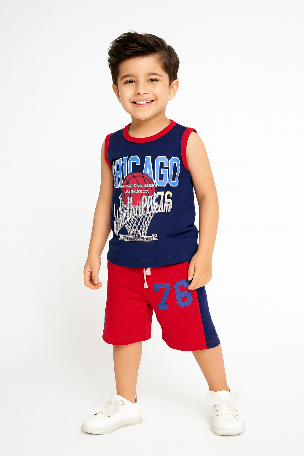 Chicago Basketball Sleeveless T-Shirt & Shorts Set