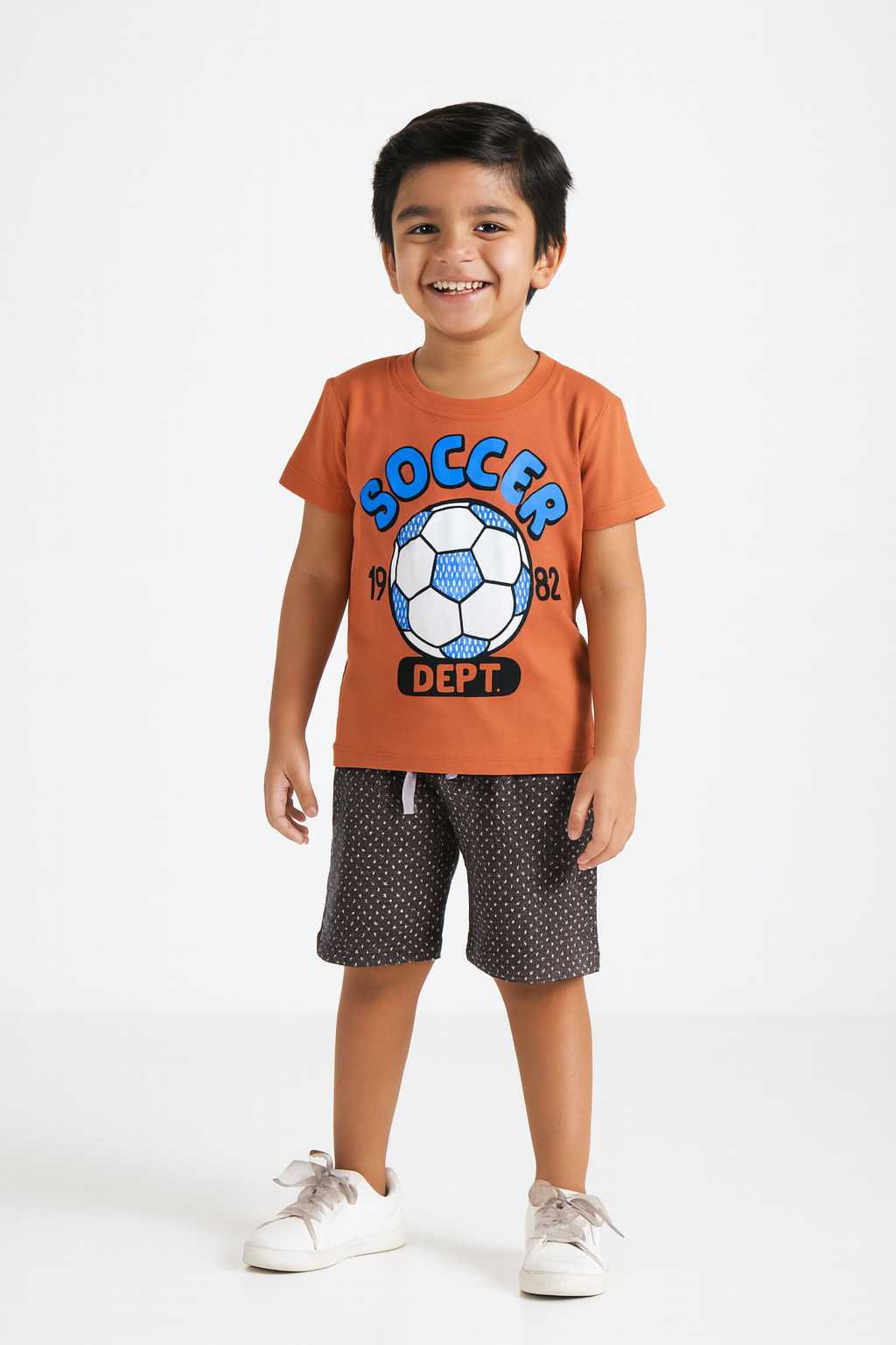 Soccer Dept. T-Shirt & Polka Shorts Set for Boys