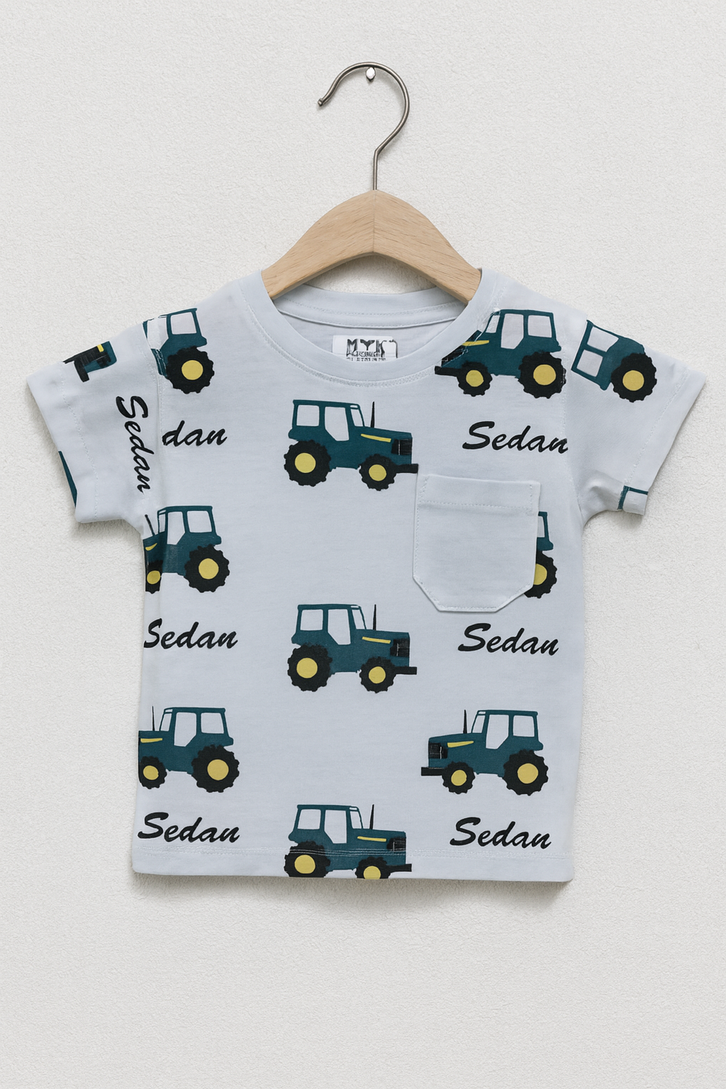 Boys' Tractor Print "Sedan" Summer T-Shirt & Shorts Set