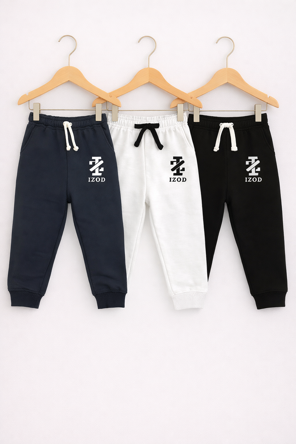 Set of 3 Joggers (Navy, Black & Light Grey) – IZ