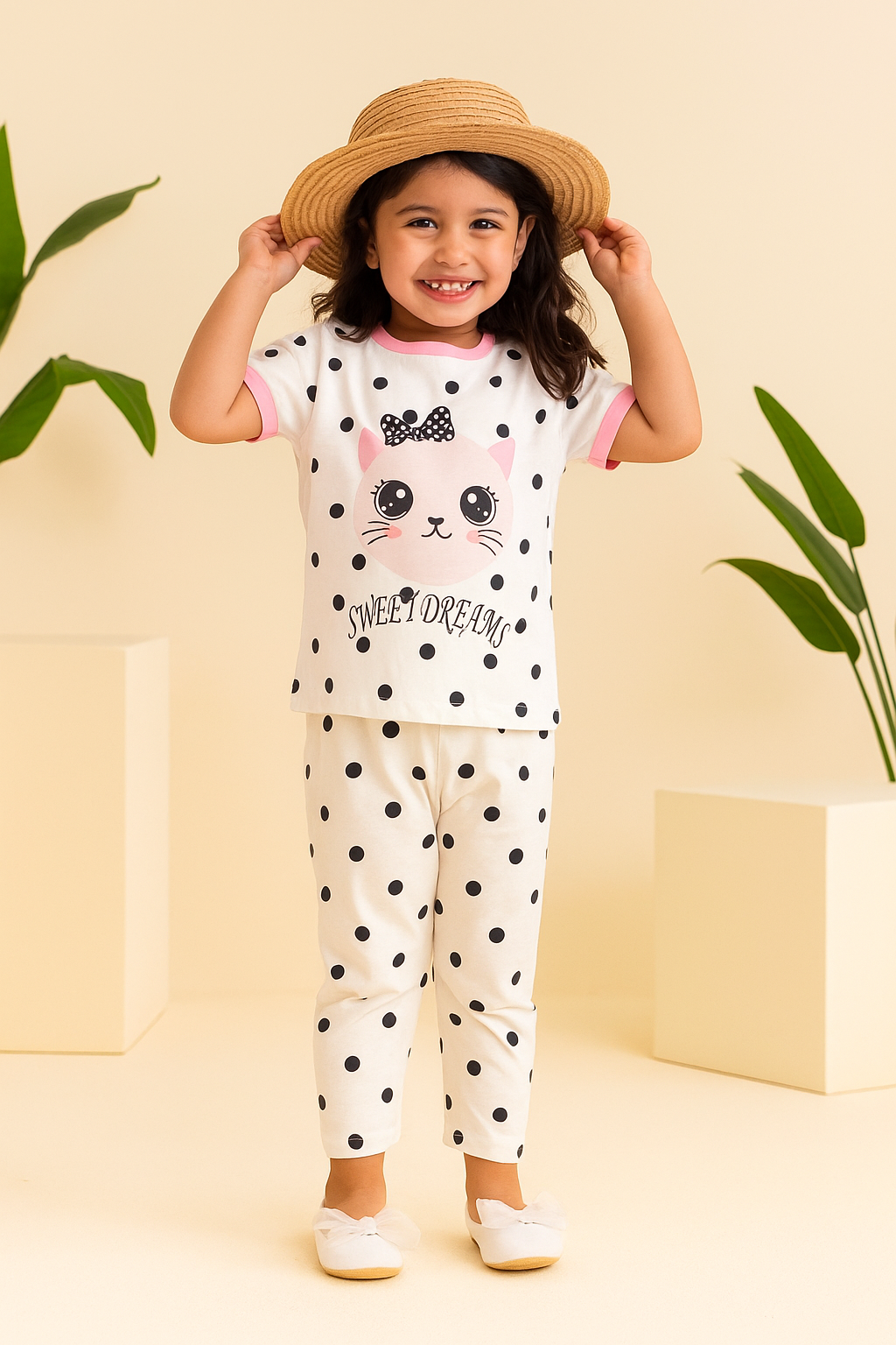 Sweet Dreams Summer Garment with Cute Cat Design by MYK