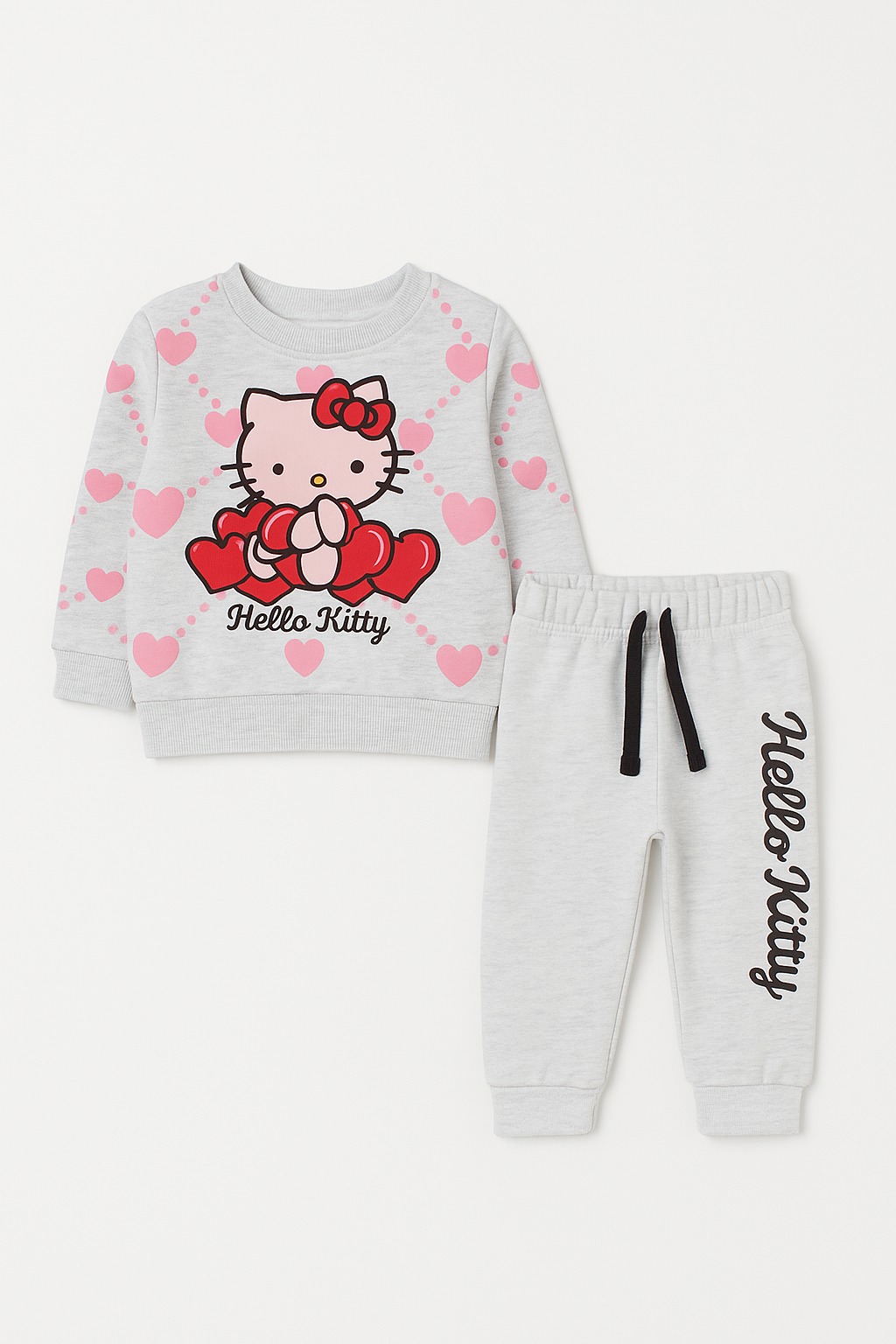 Hello Kitty Print Girls Sweatshirt and Trouser in premium Quality Set