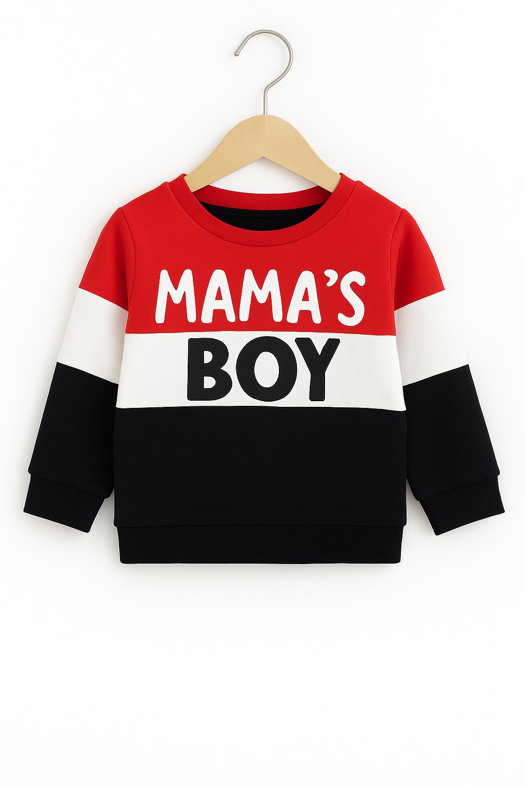 Mama's Boy Fleece Sweatshirt and Trouser Premium Quality Red and Black For Kids